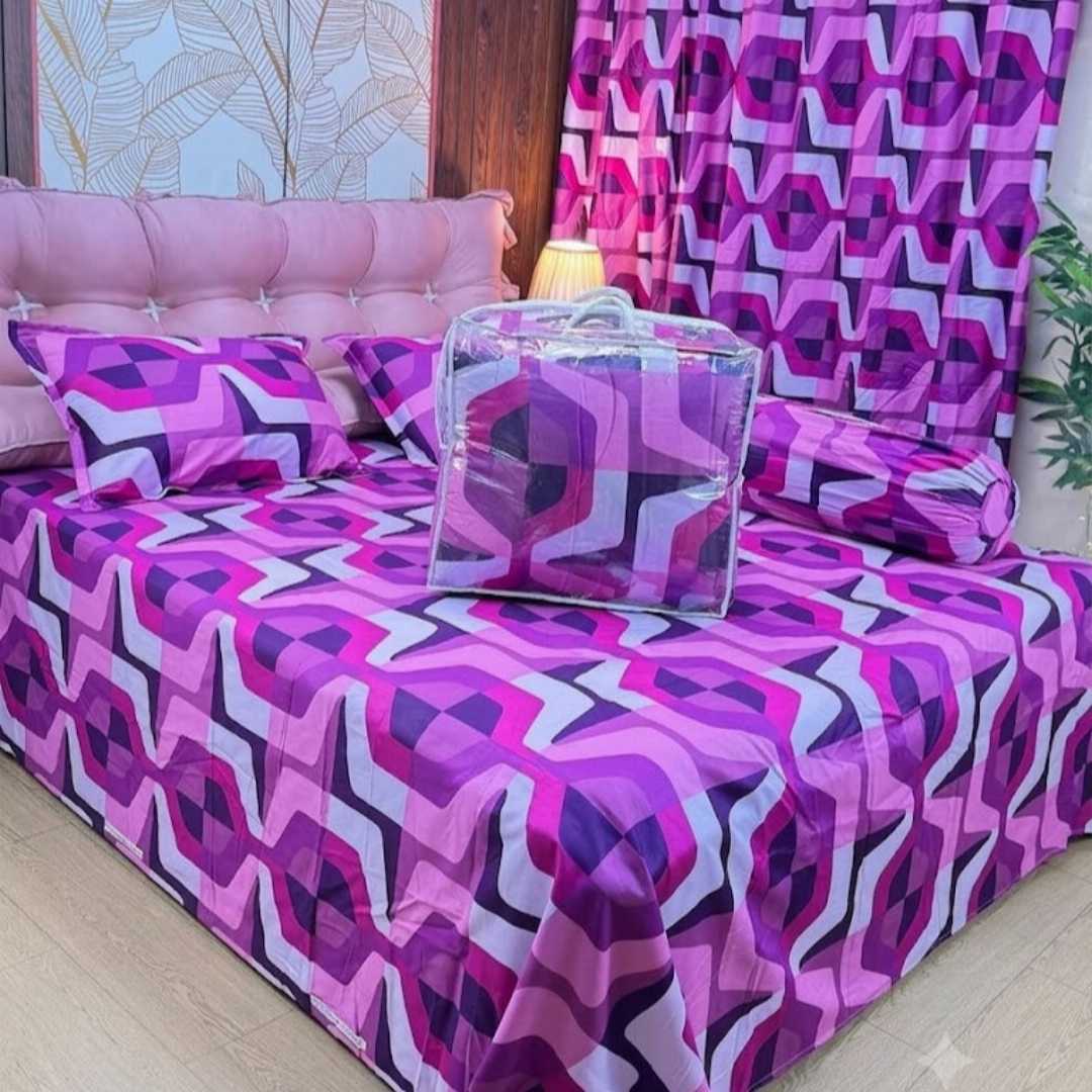 কমফোর্টার সেট, কটন কমফোর্টার, ৫ পিস কমফোর্টার, comforter set, twill cotton comforter, 5 pcs comforter set, bedding set, winter comforter